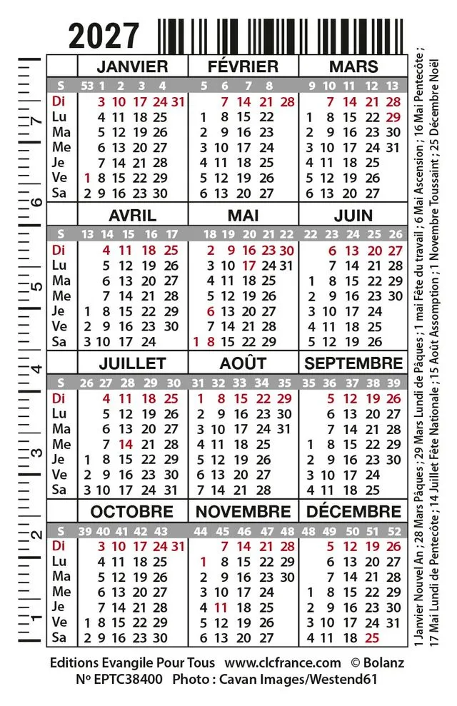 CALENDRIER EPT CARTE CALENDRIER COUCHE DE SOLEIL