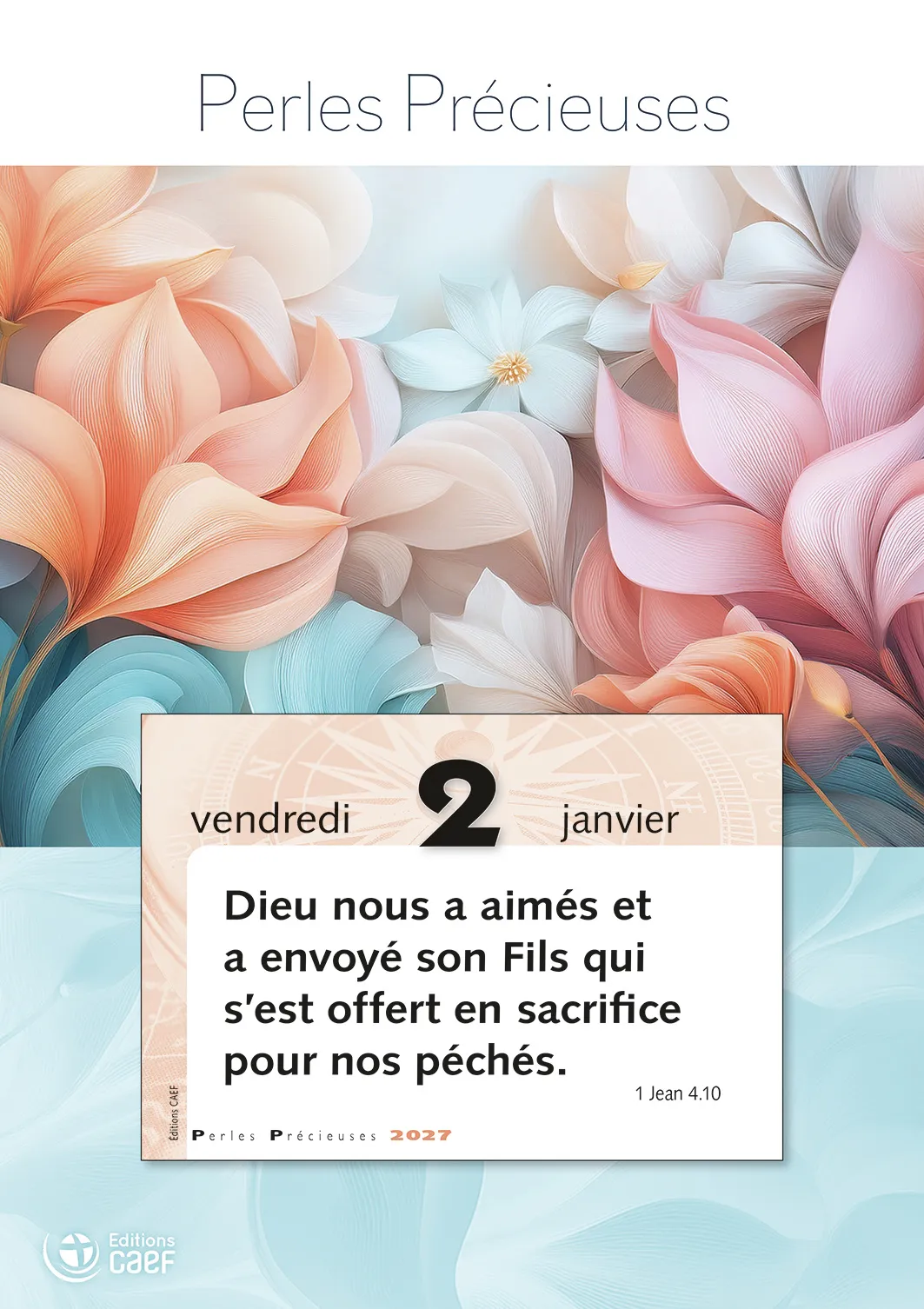 CALENDRIER CAEF PERLES PRECIEUSES - BLOC ET PLAQUE