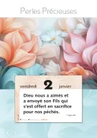 CALENDRIER CAEF PERLES PRECIEUSES - BLOC ET PLAQUE