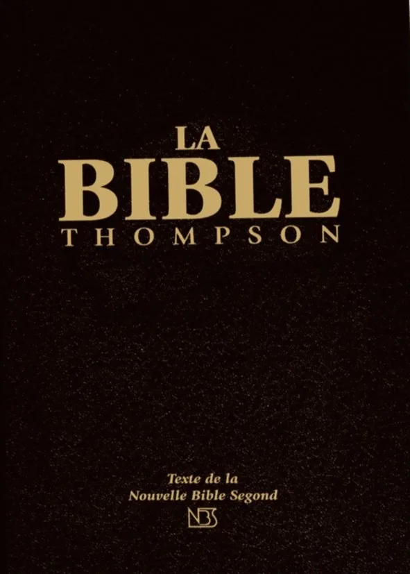 BIBLE THOMPSON NBS RIGIDE NOIRE TRANCHE OR ONGLETS