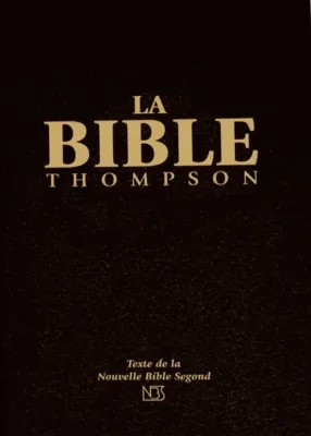 BIBLE THOMPSON NBS RIGIDE NOIRE TRANCHE OR ONGLETS