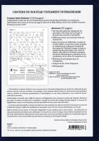 GREC-FRANCAIS NOUVEAU TESTAMENT INTERLINEAIRE GREC/NFC/TOB NOUVELLE EDITION