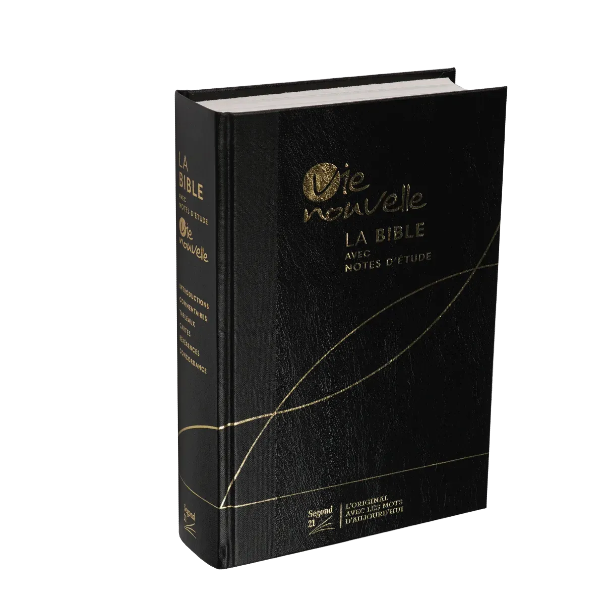BIBLE SEGOND 21 VIE NOUVELLE RIGIDE TOILEE NOIRE