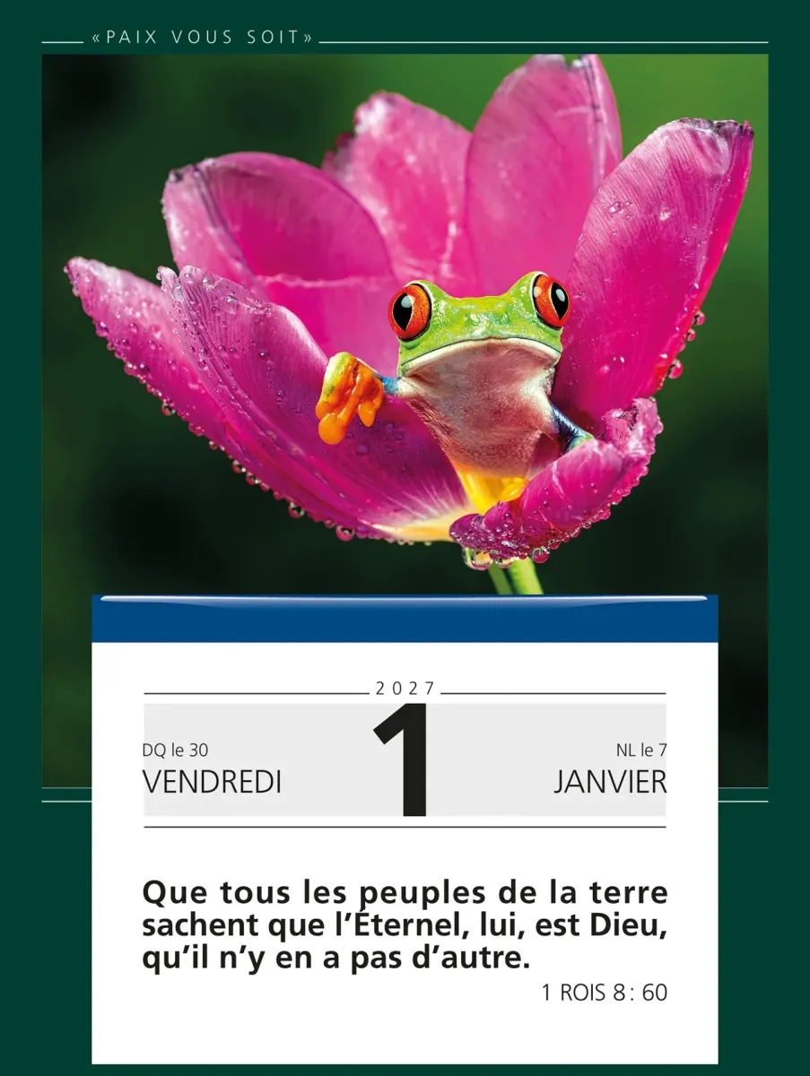 CALENDRIER BONNE SEMENCE PAIX VOUS SOIT MURAL