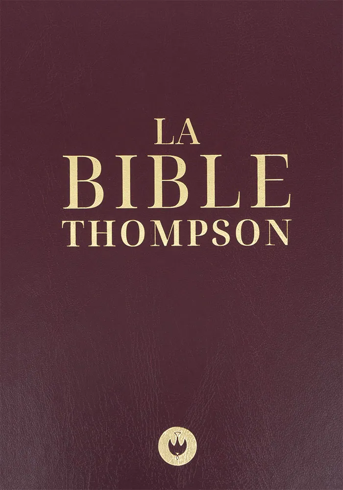 BIBLE COLOMBE THOMPSON RIGIDE SIMILICUIR GRENAT