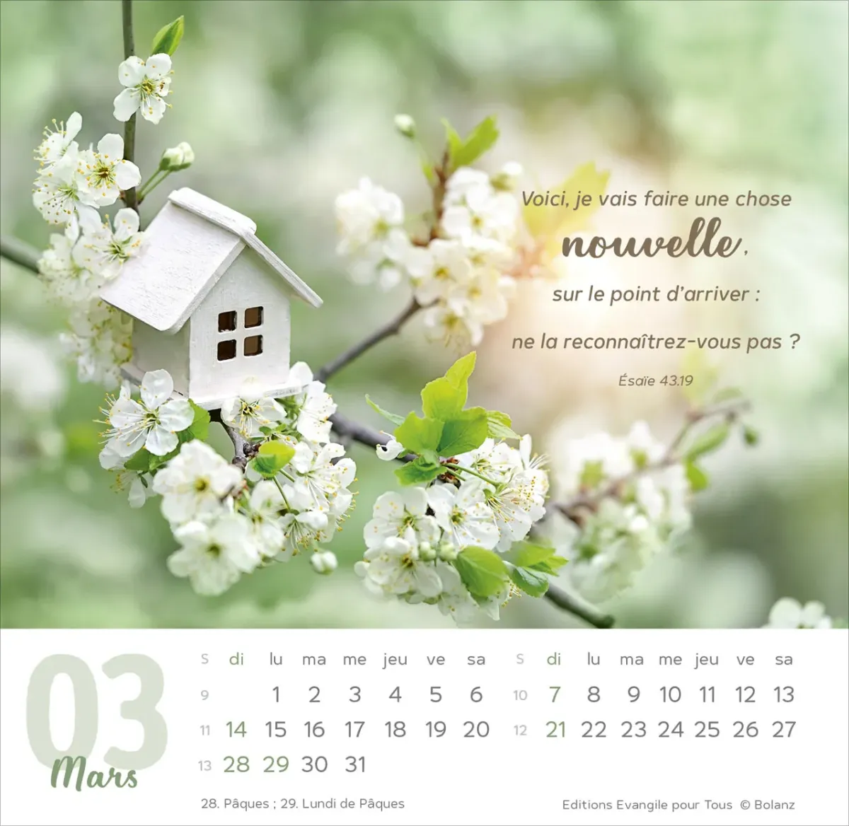 CALENDRIER EPT VIVRE AVEC MEDITATIONS
