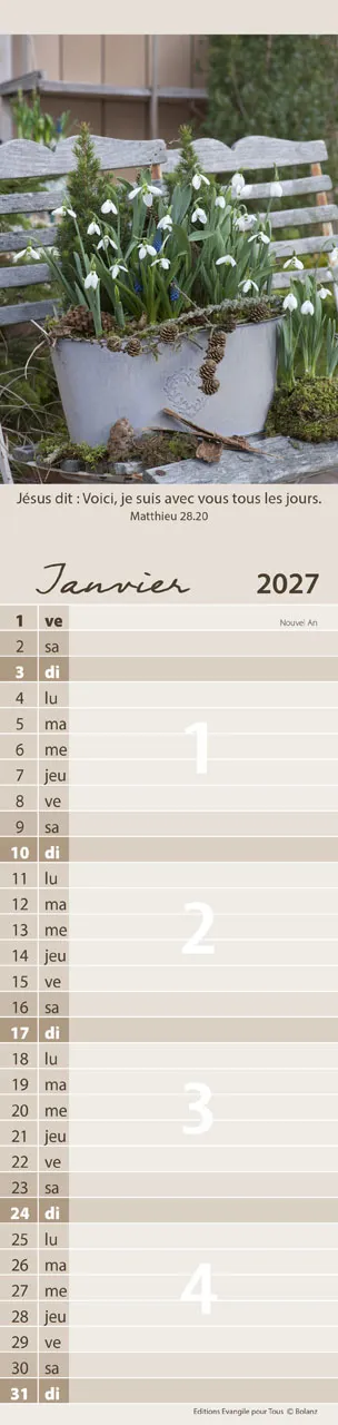 CALENDRIER EPT POUR NOUS - FLEURS