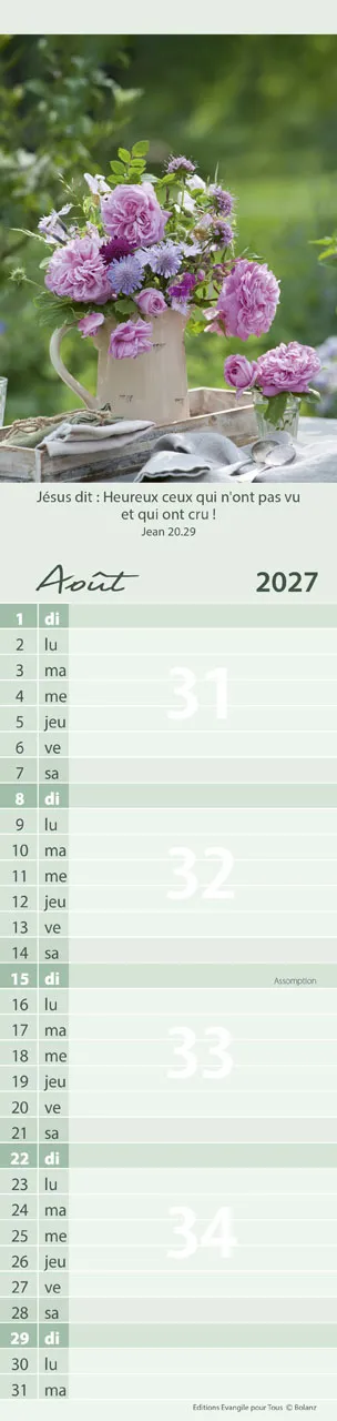 CALENDRIER EPT POUR NOUS - FLEURS