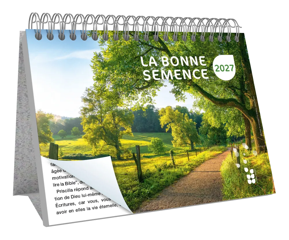 CALENDRIER BONNE SEMENCE FRANCAIS GRAND FORMAT GROS CARACTERES