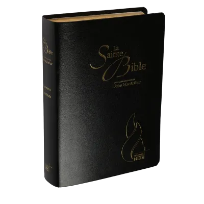 BIBLE NEG MACARTHUR SOUPLE FIBROCUIR TR. OR NOIR