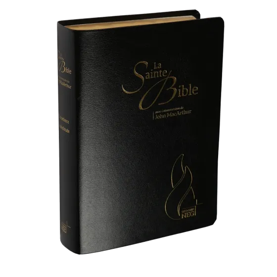 BIBLE NEG MACARTHUR SOUPLE FIBROCUIR TR. OR NOIR