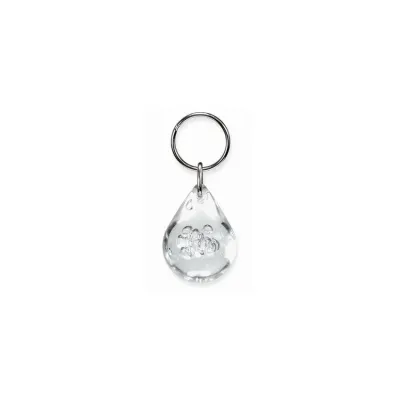 PORTE-CLES GOUTTE D'EAU TRANSPARENTE 5CM PS. 36 V. 10