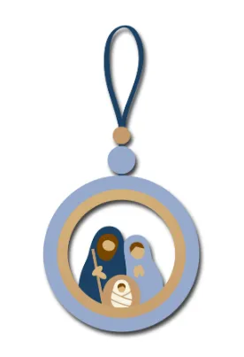 COURONNE BLEUE CIEL NATIVITE 713