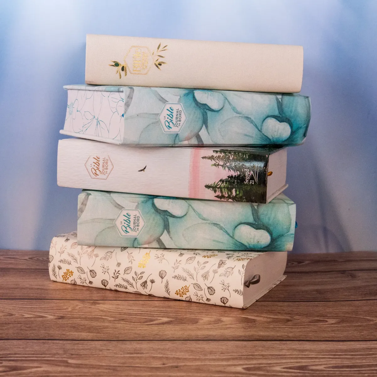 BIBLE SEGOND 21 JOURNAL DE BORD SOUPLE TOILEE BLANC MOTIFS DORES