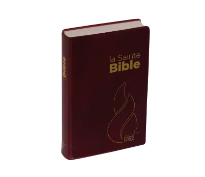 BIBLE NEG COMPACTE SOUPLE PVC GRENAT
