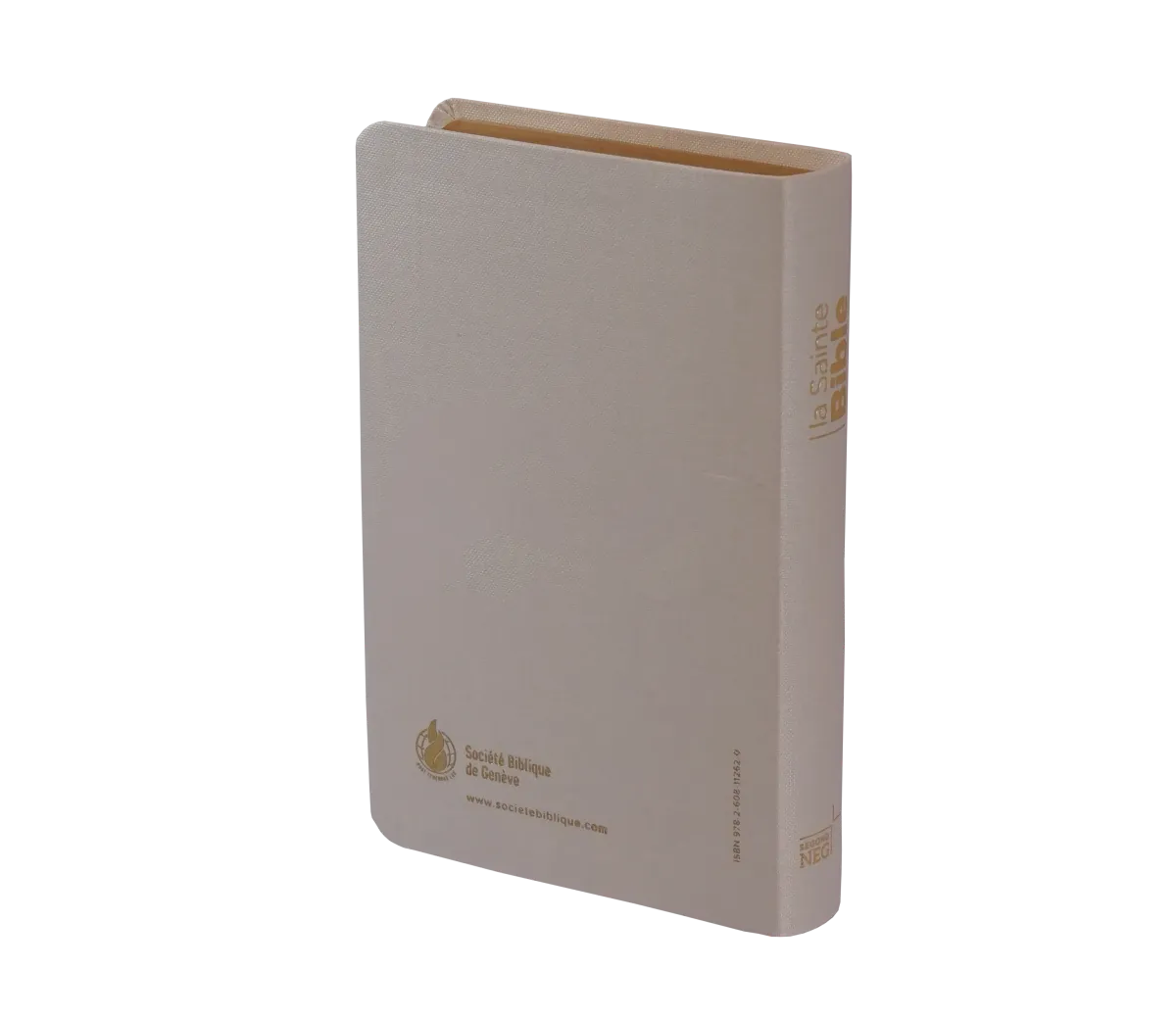 BIBLE NEG COMPACTE SOUPLE TOILEE BLANCHE TRANCHES OR