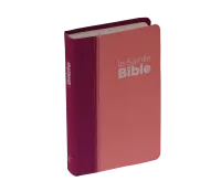 BIBLE NEG COMPACTE SOUPLE TOILE DUO ROSE PRALINE VIOLET FRUITS DES BOIS