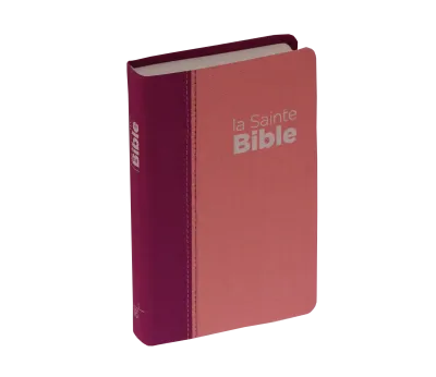 BIBLE NEG COMPACTE SOUPLE TOILE DUO ROSE PRALINE VIOLET FRUITS DES BOIS