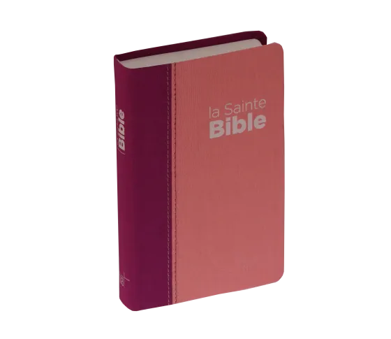 BIBLE NEG COMPACTE SOUPLE TOILE DUO ROSE PRALINE VIOLET FRUITS DES BOIS