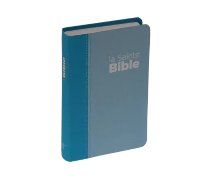 BIBLE NEG COMPACTE SOUPLE TOILE DUO BLEU LAGON BLEU CIEL