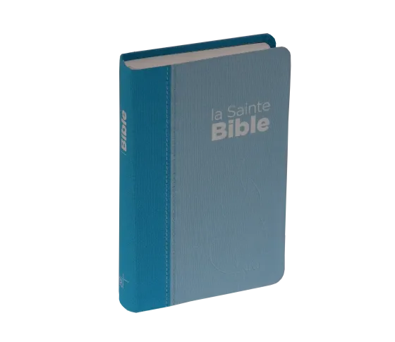 BIBLE NEG COMPACTE SOUPLE TOILE DUO BLEU LAGON BLEU CIEL