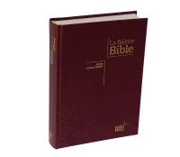 BIBLE NEG GROS CARACTERES RIGIDE BORDEAUX