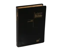 BIBLE NEG GROS CARACTERES SOUPLE FIBROCUIR TR. OR ONGLETS