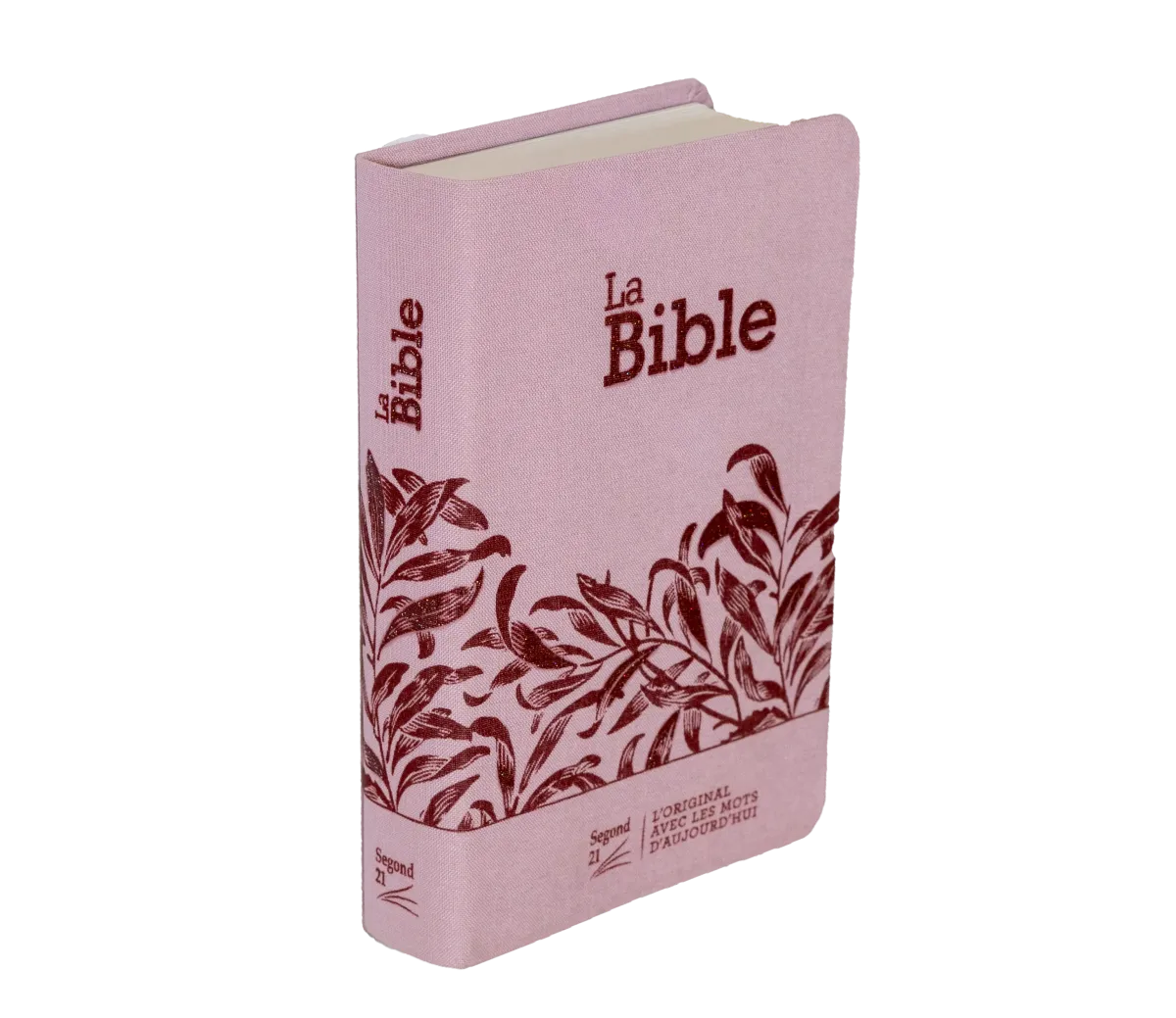 BIBLE SEGOND 21 COMPACTE "PREMIUM STYLE" SOUPLE TOILE ROSE AVEC ONGLETS