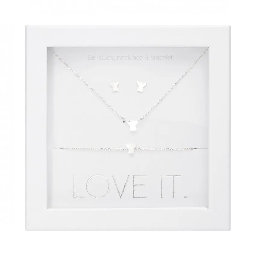 COFFRET DE BIJOUX ANGE GARDIEN - 3 PIECES