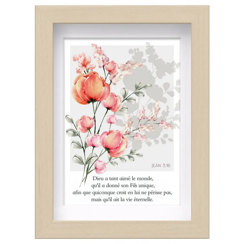 MON CADRE INSPIRATION - DIEU A TANT AIME LE MONDE JEAN 3.16