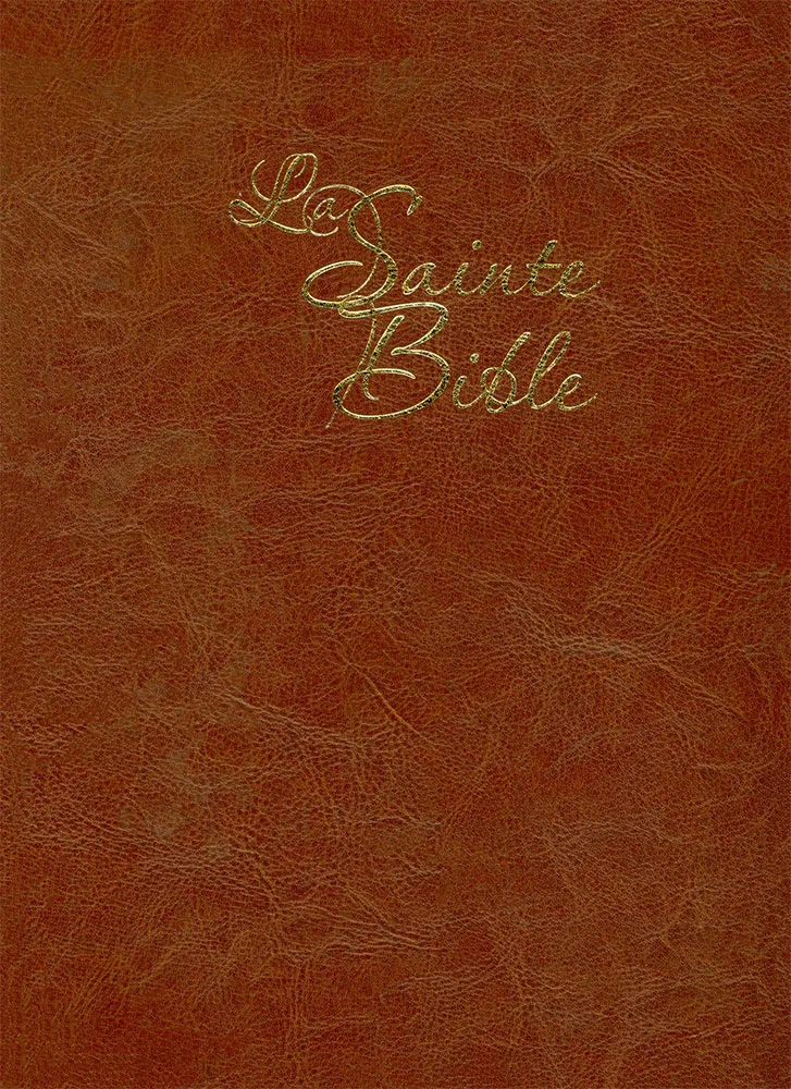 BIBLE SEGOND 1910 GROS CARACTERES SOUPLE TR. OR ONGLETS MARRON