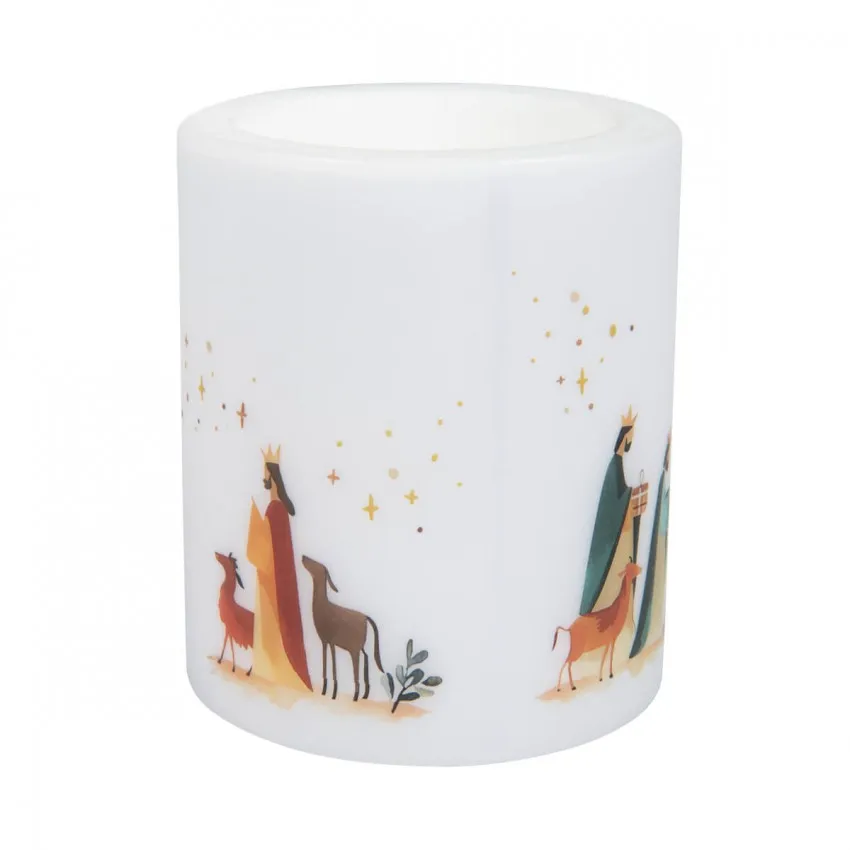 BOUGIE EN CIRE ET PHOTOPHORE CRECHE