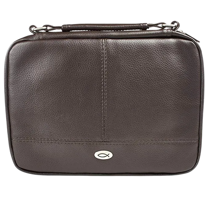 POCHETTE ORGANISEUR LARGE SIMILI CUIR MARRON