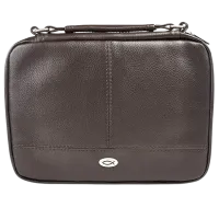 POCHETTE ORGANISEUR LARGE SIMILI CUIR MARRON