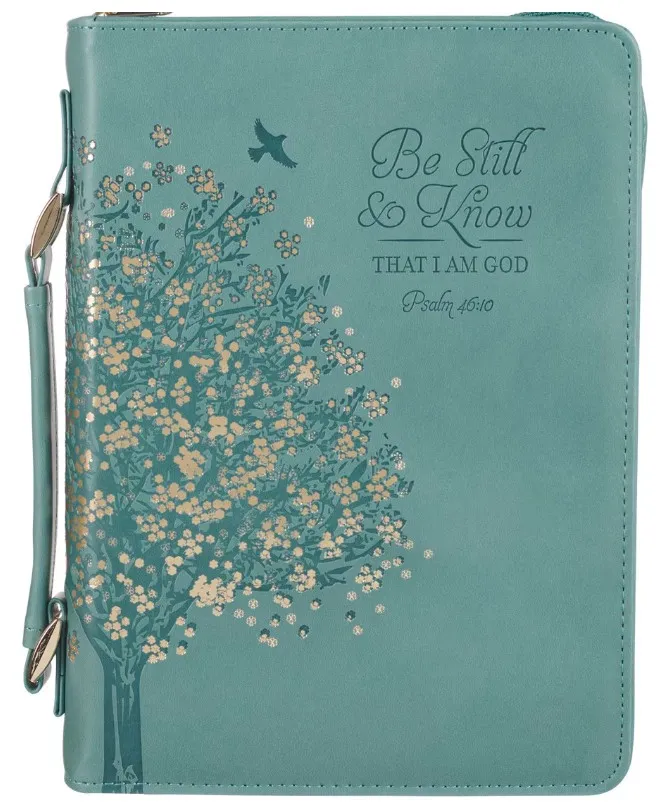 POCHETTE BIBLE BE STILL AND KNOW TURQUOISE PS46.20