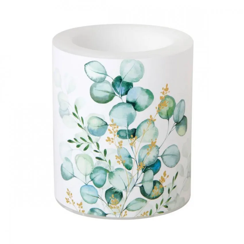 BOUGIE EN CIRE ET PHOTOPHORE EUCALYPTUS