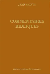 COMMENTAIRE BIBLIQUE JEAN JEAN CALVIN