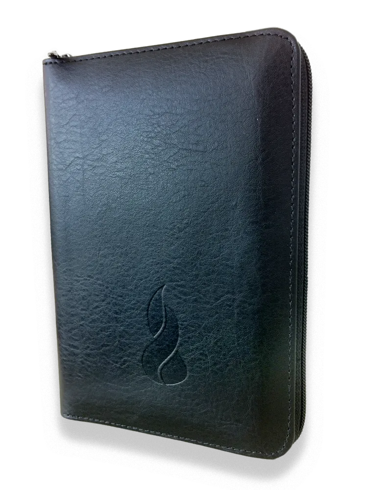 BIBLE NEG MINIATURE FIBROCUIR TR. OR FERM. ECLAIR NOIR