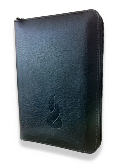 BIBLE NEG MINIATURE FIBROCUIR TR. OR FERM. ECLAIR NOIR