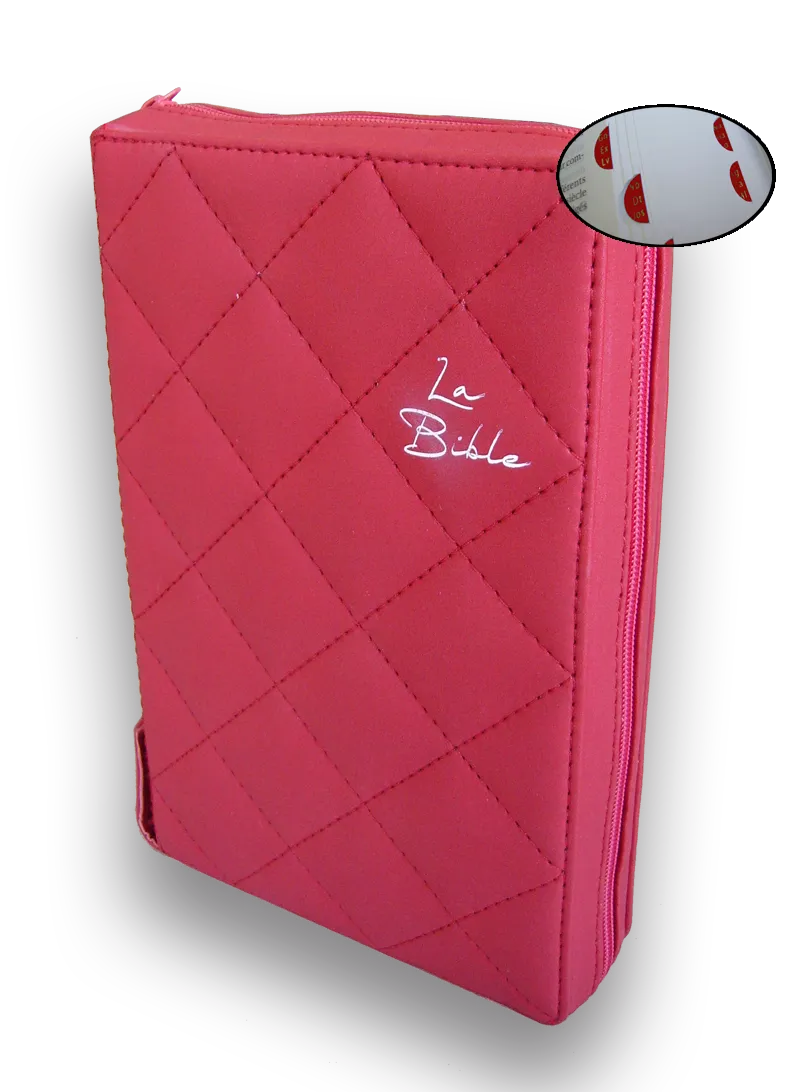 BIBLE SEGOND 21 SOUPLE ROUGE TR OR FERMETURE ECLAIR ONGLETS