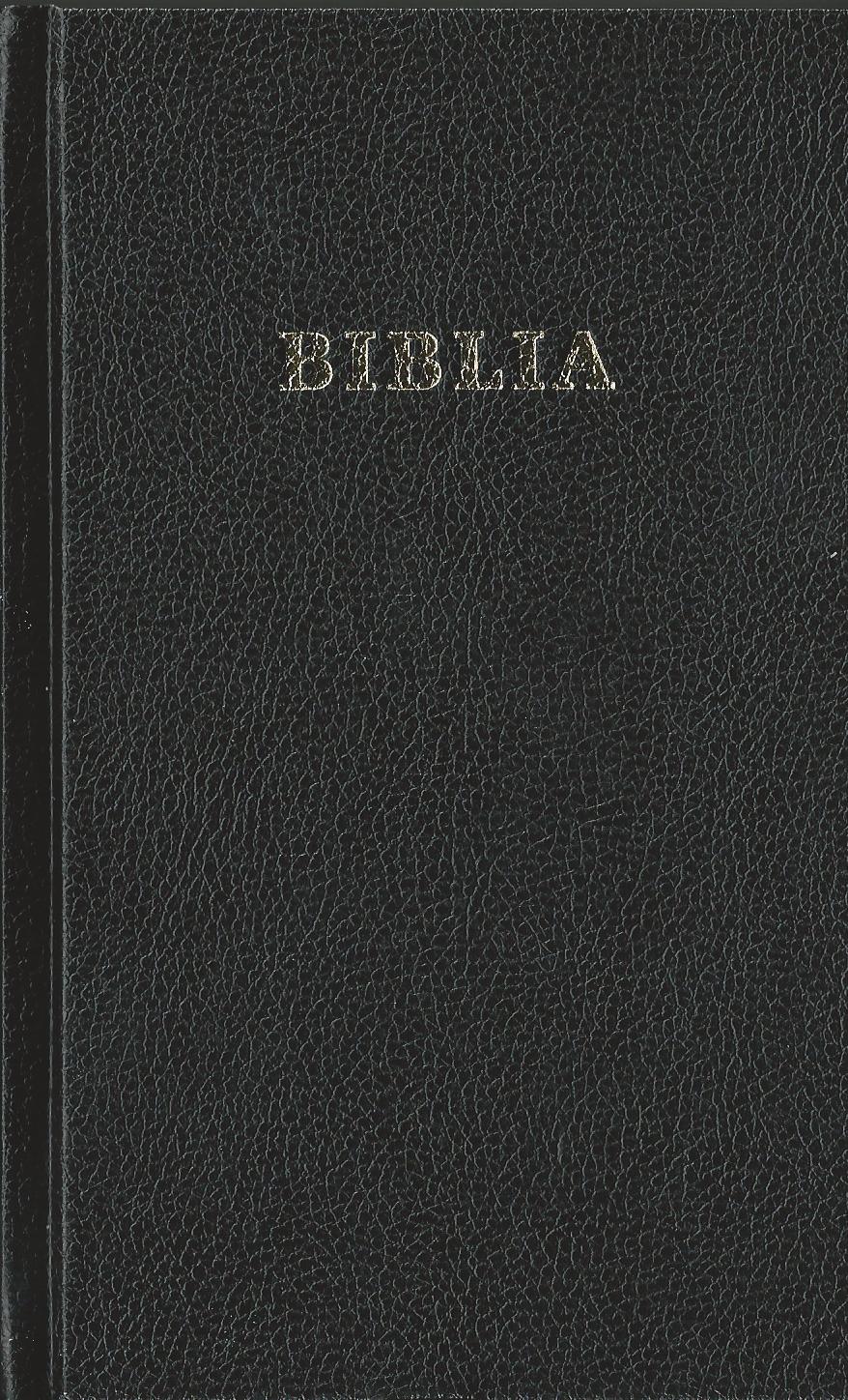 ROUMAIN BIBLE RIGIDE SIMILI NOIR AVEC PARALLELES