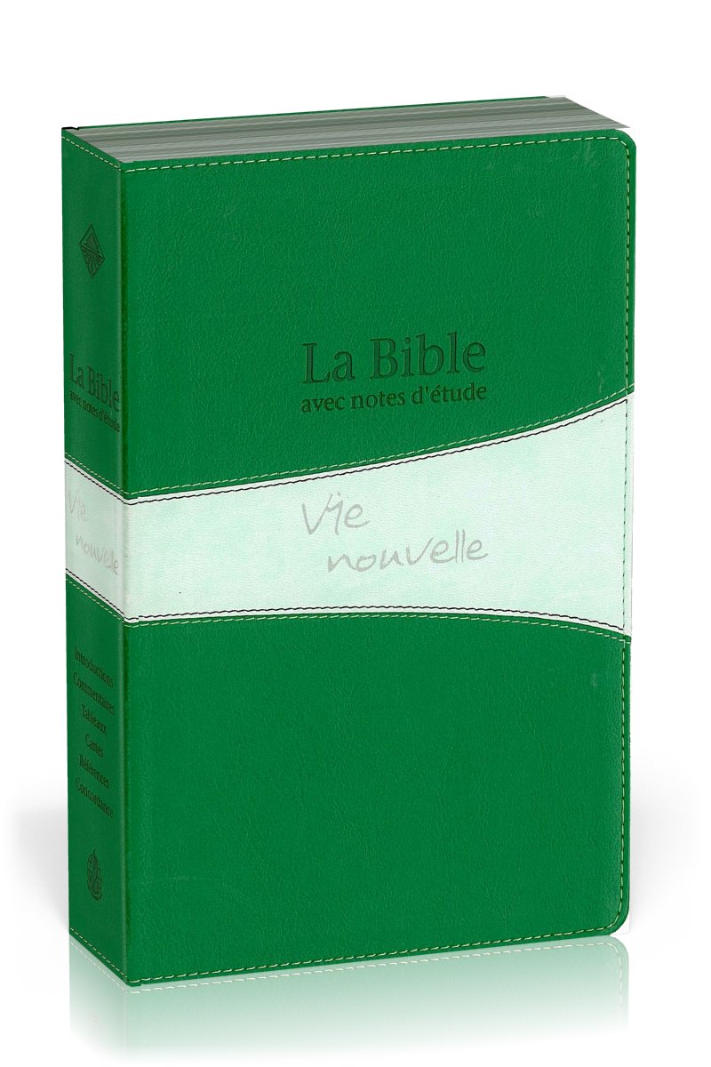 BIBLE SEGOND 21 VIE NOUVELLE SOUPLE DUO VERTE TR. ARGENT, AVEC BOITIER