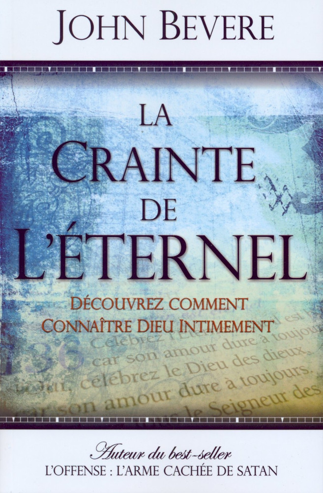 CRAINTE DE L'ETERNEL (LA)