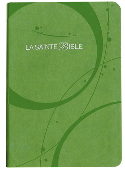 BIBLE SEGOND 1910 SIMILICUIR VERT TR. ARGENT