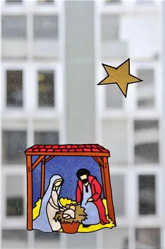 VITROPHANIE CRECHE ET ETOILE