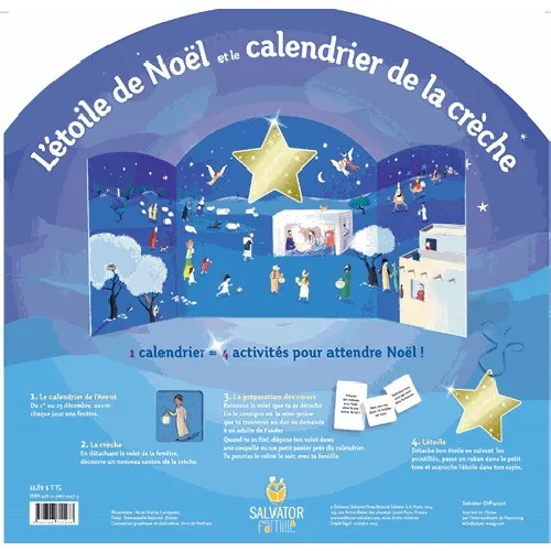 ETOILE DE NOEL ET LE CALENDRIER DE LA CRECHE