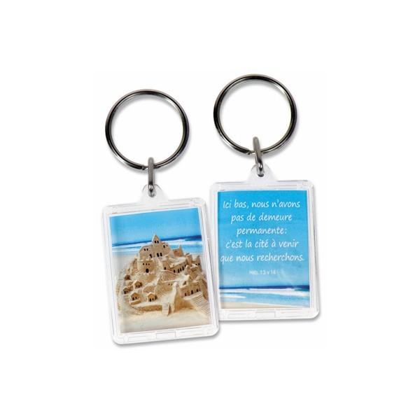 PORTE-CLES MOT D'ORDRE 2013 BLEU HEBREUX 13 V 4