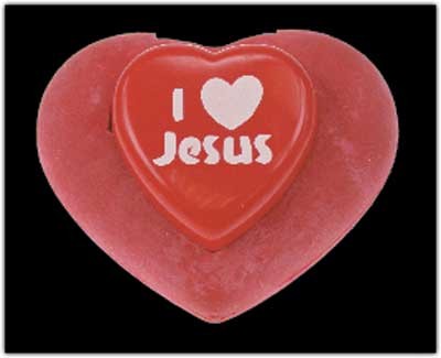 GOMME COEUR AVEC SON TAILLE CRAYON ROUGE