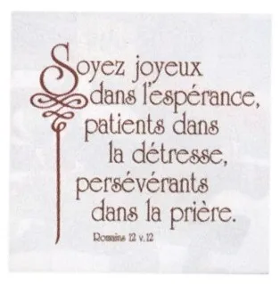 CERAMIQUE SANS CADRE SOYEZ JOYEUX DANS... 20X20