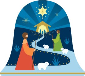 CLOCHE BLEUE ETOILE DES BERGERS